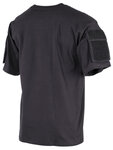 MFH US short sleeve shirt met mouwzakken, zwart