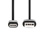 Nedis USB 2.0-Kabel 3,0 m, USB-A   USB-C, 15 W, 480 Mbit/s