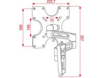 DMT LCD-106 screen bracket long up to VESA 200, Silver