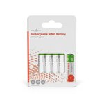 Batterie rechargeable Nedis 1,2 V NiMH HR6 AA 2000 mAh, préchargée, paquet de 4