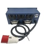 Showtec distributeur d'alimentation PSA-3212-H 32 A 380 V > 6 x 16 A Schuko 230 V + 2 x Harting 16P multipin