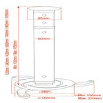 Bratek PRB-3 Projector Plafondbeugel Verstelbare hoogte en kanteling