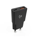 Nedis chargeur USB 30 W GaN PD3.0, charge rapide, sélection automatique de la tension, noir