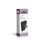 Nedis chargeur USB 30 W GaN PD3.0, charge rapide, sélection automatique de la tension, noir