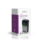 Nedis chargeur de piles Nedis NiMH AA / AAA / E-Block (9 V), noir