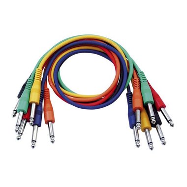 DAP  FL11 - 6 colored unbalanced jack mono patch cables 90CM