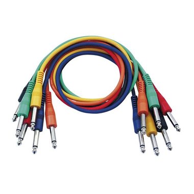 DAP  FL11 - 6 colored unbalanced jack mono patch cables 30CM