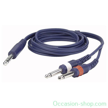 DAP FL34 - Stereo jack  2x mono jack L/R Y-cable 3M