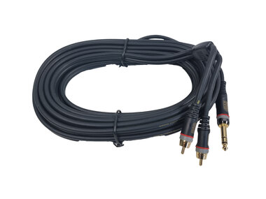 DAP XGL43 - 2x RCA male   TRS Jack male stereo audio cable 6 M