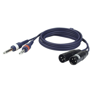 DAP FL44 - 2x Mono jack unbalanced L/R   2x XLR Male audio cable 1,5M