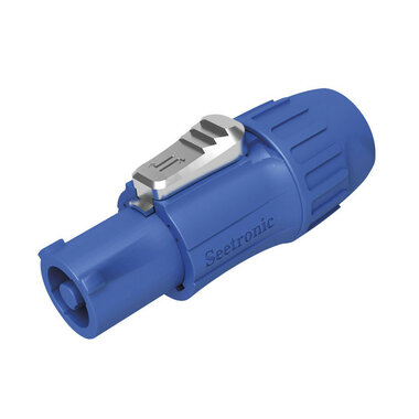 Seetronic Power Pro powercon power-in cable connector blue