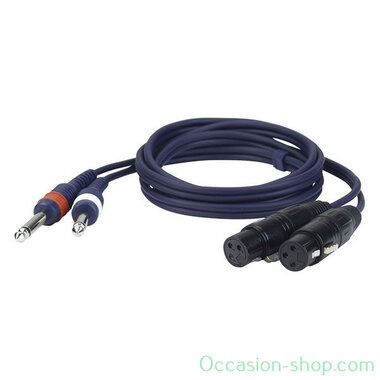 DAP FL43 - 2x unbal. jack mono L/R  2x XLR/F 3P. 3M audio cable