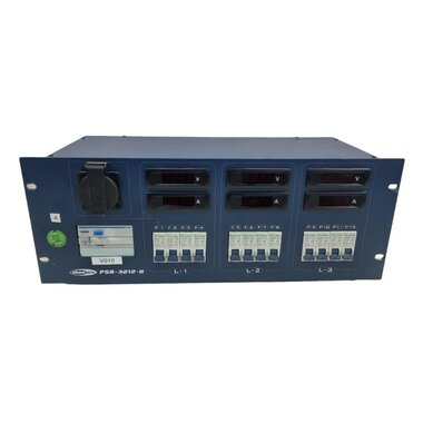 Showtec distributeur d'alimentation PSA-3212-H 32 A 380 V > 6 x 16 A Schuko 230 V + 2 x Harting 16P multipin
