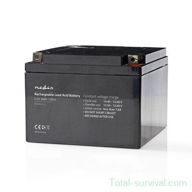 Nedis Batterie de plomb rechargeable 12V 26000 mAh