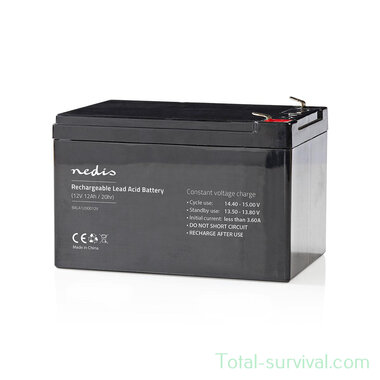 Nedis Batterie de plomb rechargeable 12V 12000 mAh