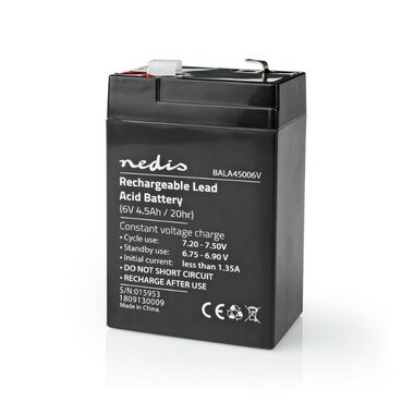 Nedis Batterie de plomb rechargeable 6V 4500 mAh